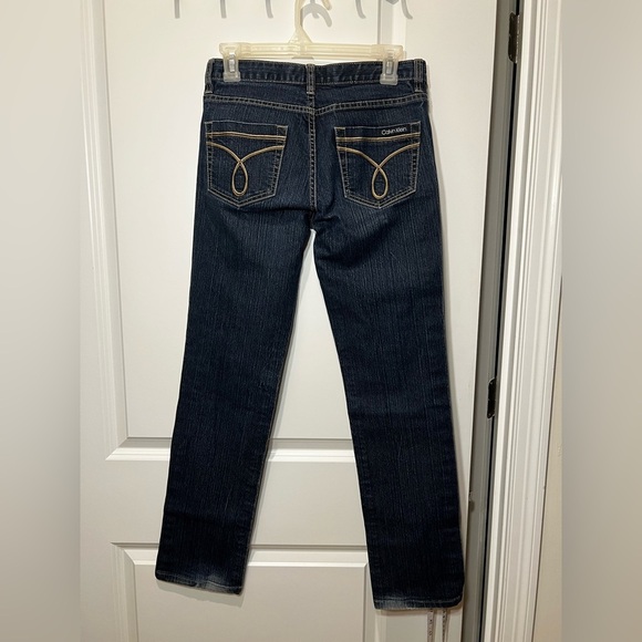 Calvin Klein Y2K Straight Leg Jeans Dark Wash Size 2 - Picture 8 of 13